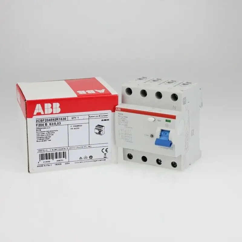 오리지널 ABB 전자기 잔류 전류 보호대 이탈리아산 F204 B-63/0.03 신