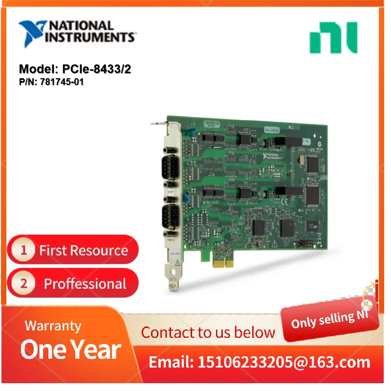 NI PCIe-8433/2 781745-01 시리얼 계측기 제어