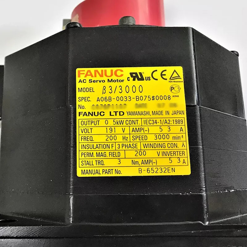 A06B-0033-B075 CNC 기계Fanuc AC 서보모터 12개월 A06B0033B075