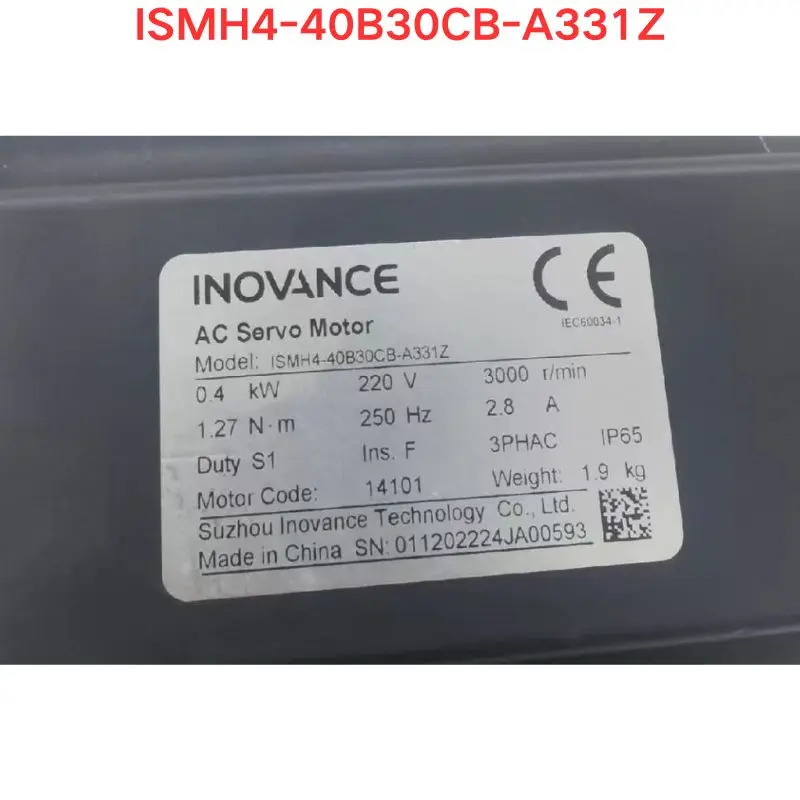리퍼 Inovance 서보모터 ISMH4-40B30CB-A331Z 0.4KW 기능 OK