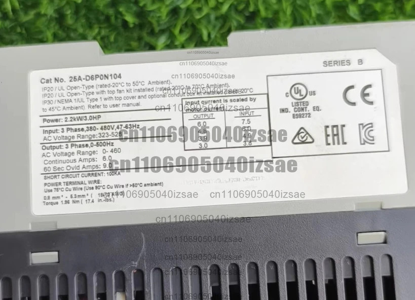 주파수 변환기 25A-D6P0N104 2.2KW 리퍼 완료