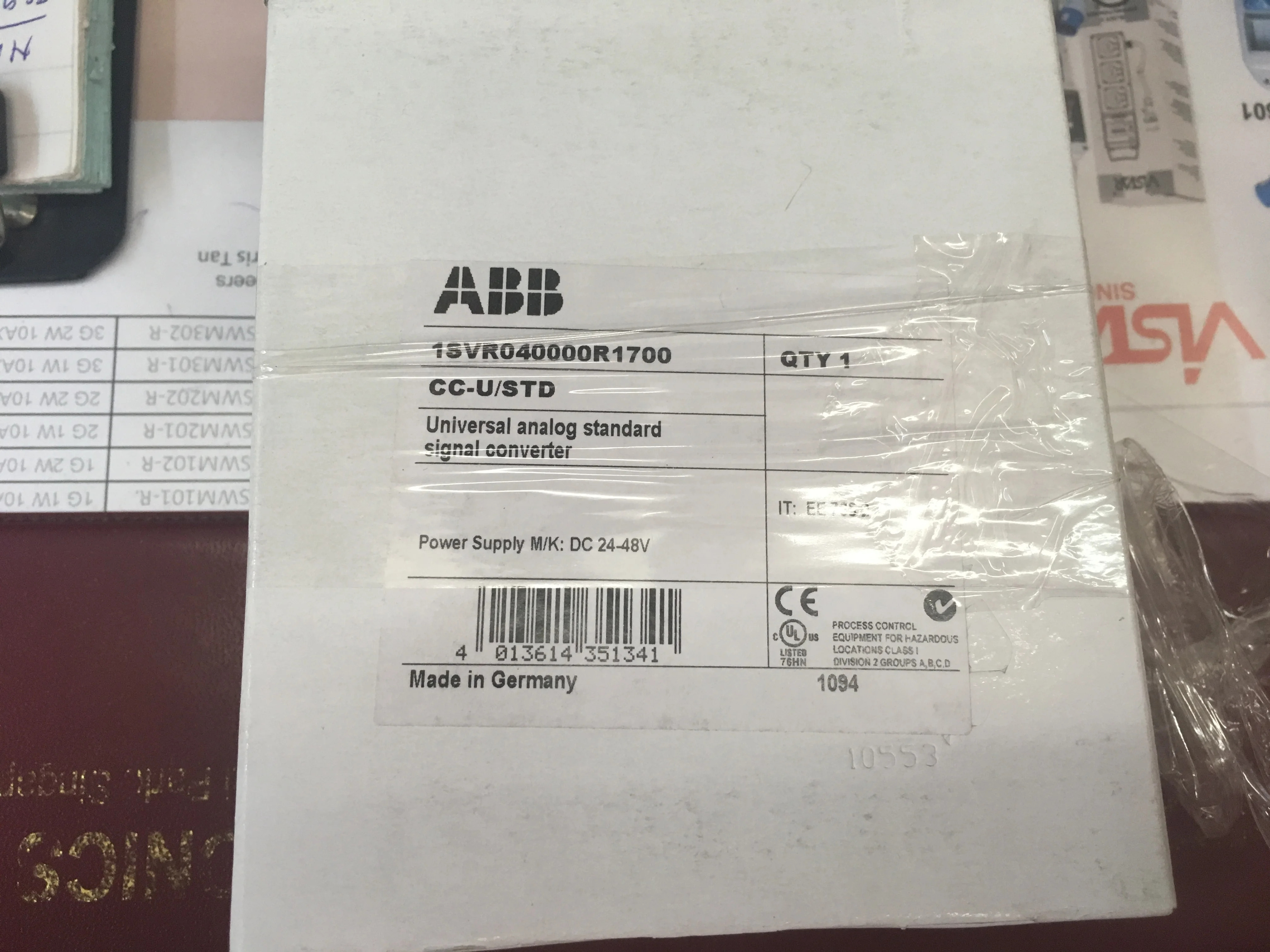 오리지널 ABB 아날로그 신호 변환기 CC-U/STD 신