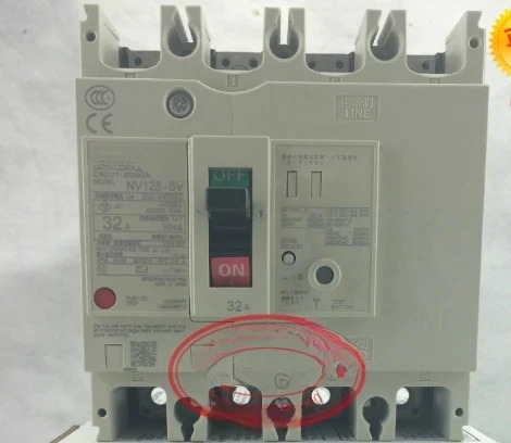 잔류 전류 회로차단기 스위치 NV125-SV는 NV125-SW 4P125A 32A를 대체