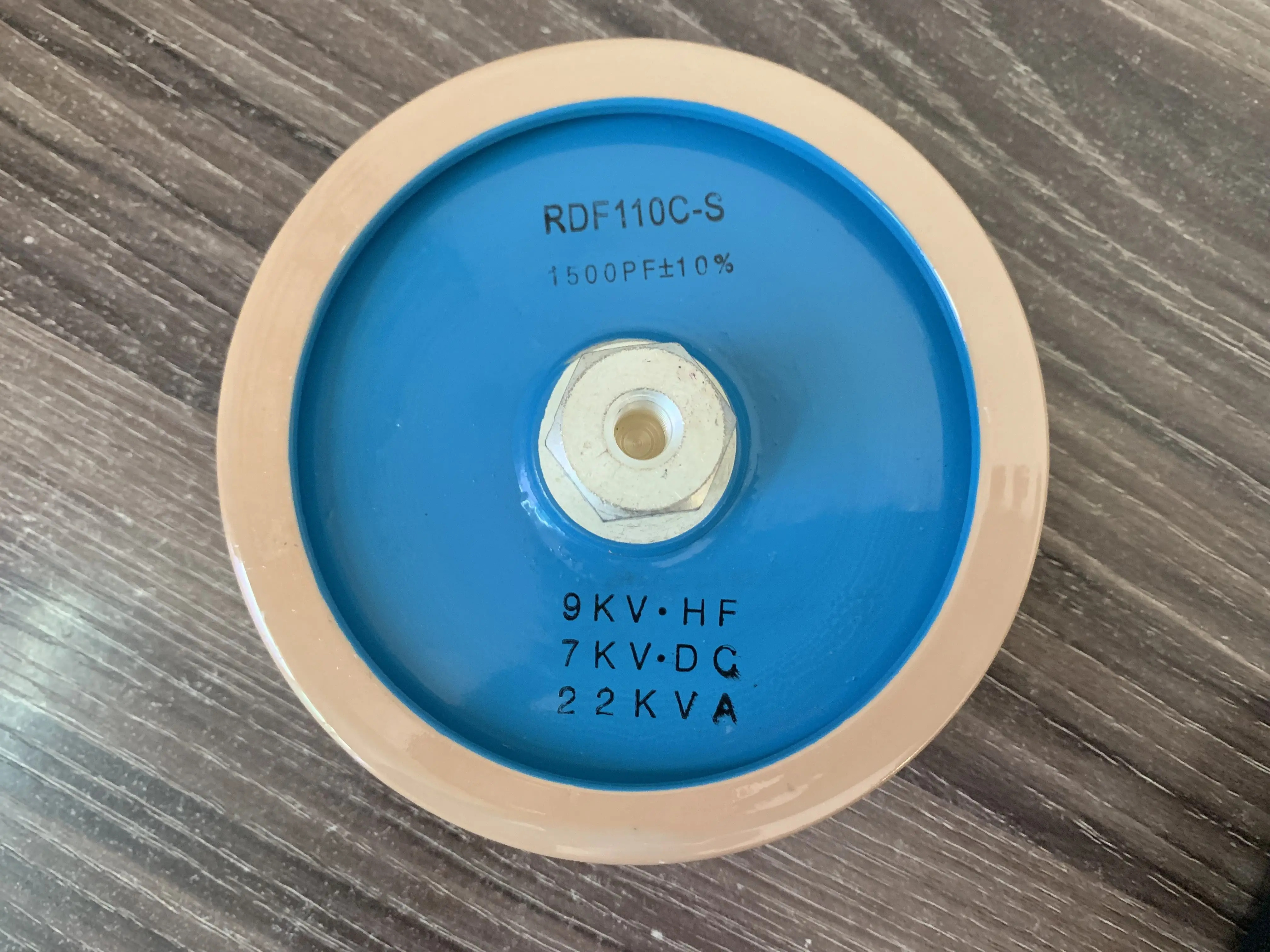 원형 도자기 고주파 기계 신 오리지널 고전압 RDF110C-S 1500PF 9KVHF 7KVDC 22KVA
