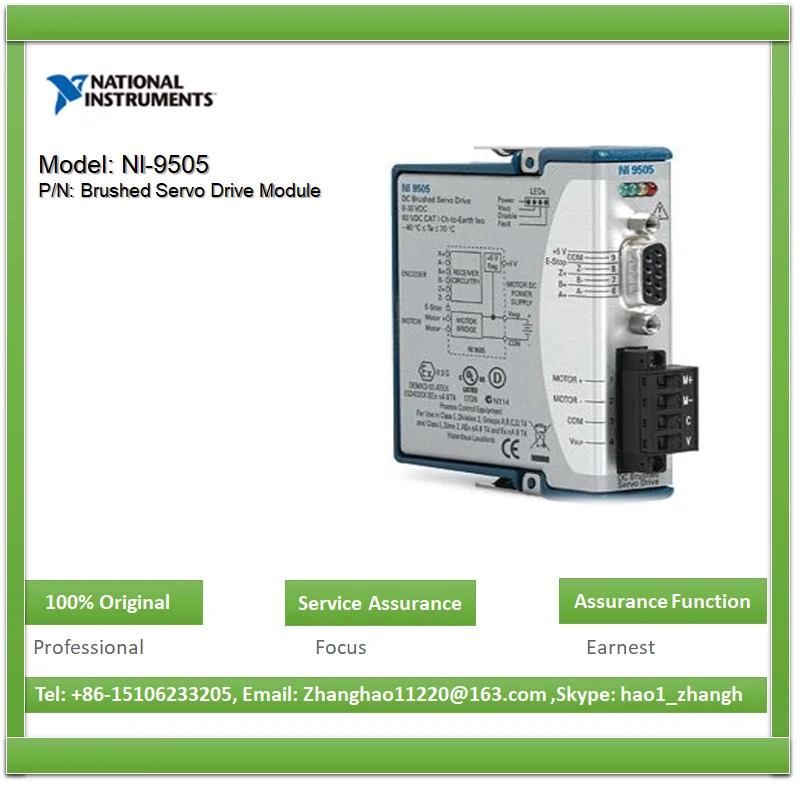 NI-9505 DC 브러시 서보 드라이브 8-30VDC 192078 B-01