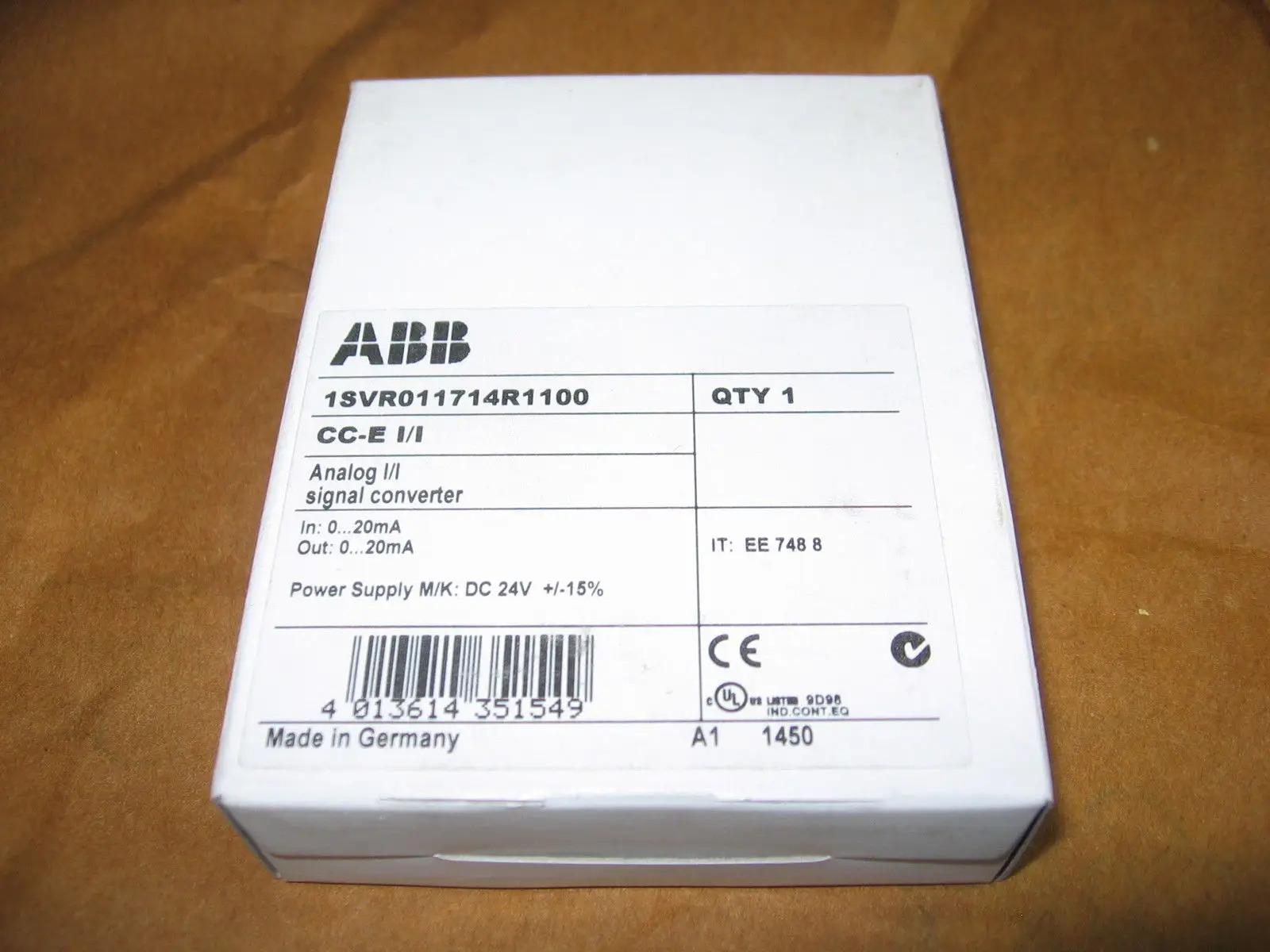 오리지널 ABB 아날로그 신호 변환기 CC-E I/I 신