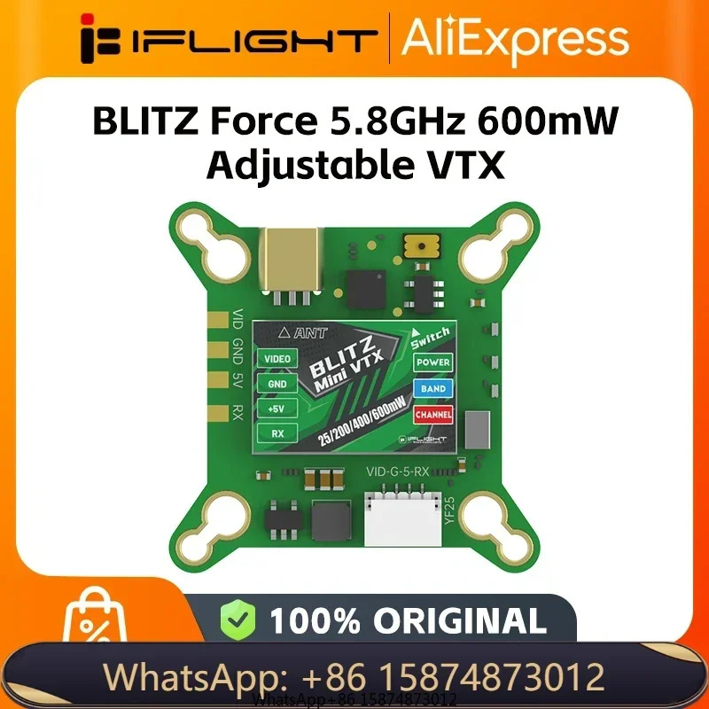 IFly light BLITZ 미니 포스 FPV 부품MMCX 커넥터로 조절 5.8GHz 600mW VTX