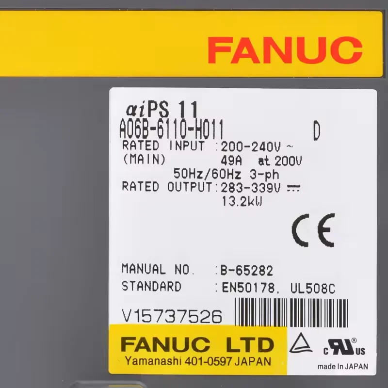 A06B-6110-H011 Fanuc 서보 드라이브 전원 공급 모듈 리퍼 완료 A06B6110H011
