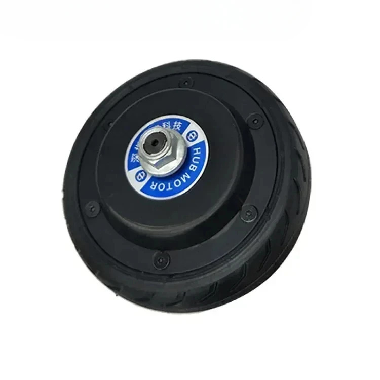 로봇4096와이어 자기 인코더가 장착된 ZLTECH 5인치 24V 400RPM 150W 60kg AGV 무브러시 전기 허브 모터 휠