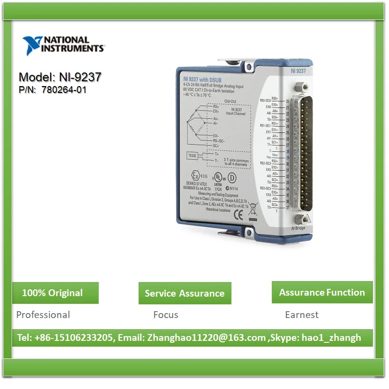 NI 9237 DSUB 780264 -01 동기식 브리지 모듈 24비트