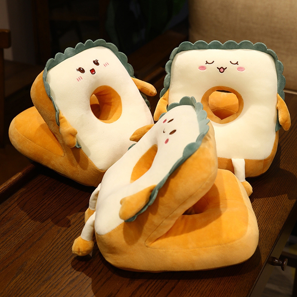 토스트 낮잠베개 쿠션아이스실크 냉감 여름 엎드림 쿠션매트 부끄부끄 25x30x25cm - 상세 이미지 2