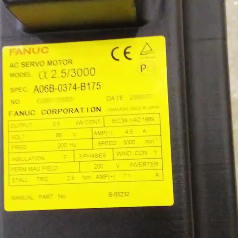 A06B-0374-B175 CNC 기계FANUC AC 서보모터 12개월 A06B 0374 B175