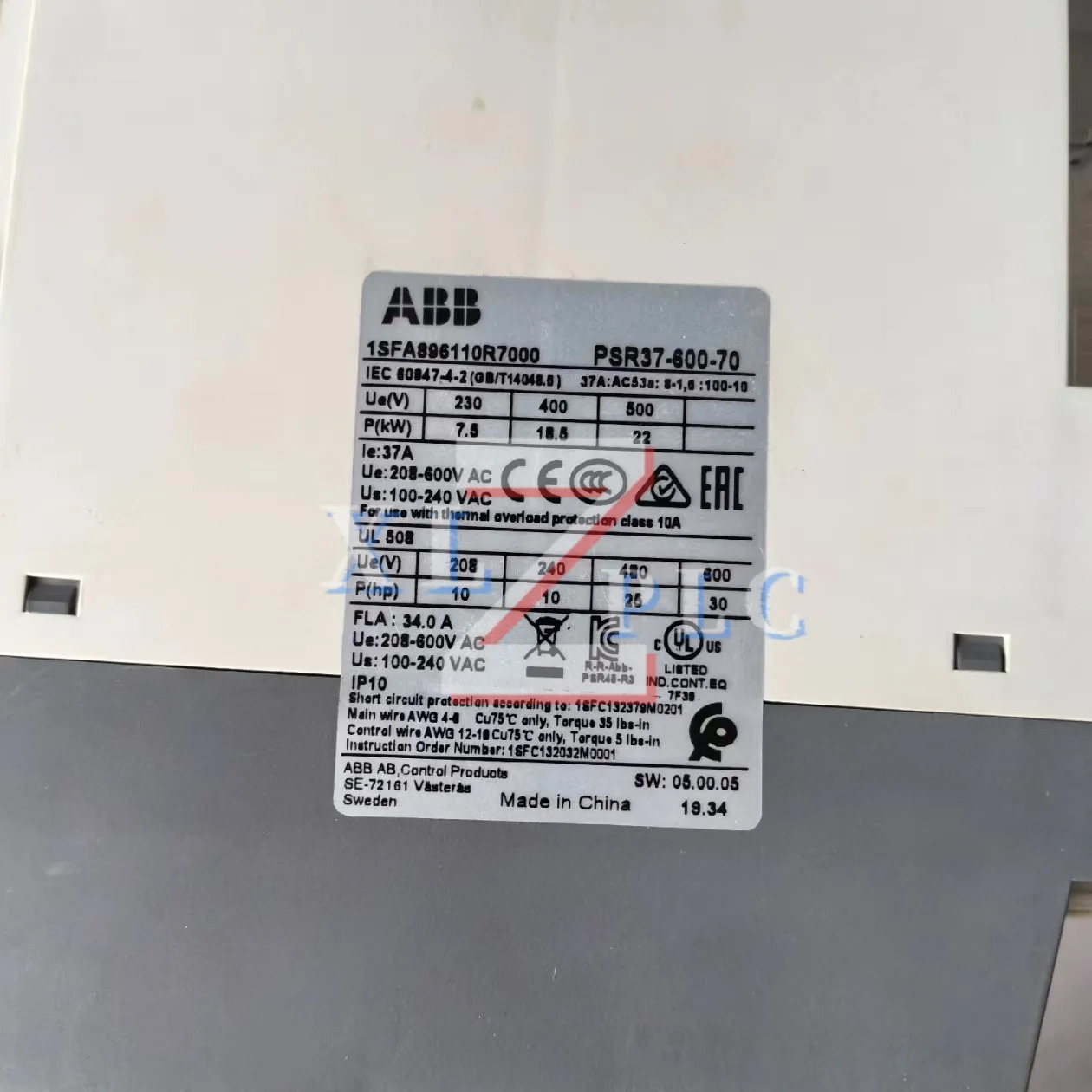 PSR9-600-70 소프트 스타터 원본 PSR37-600-70