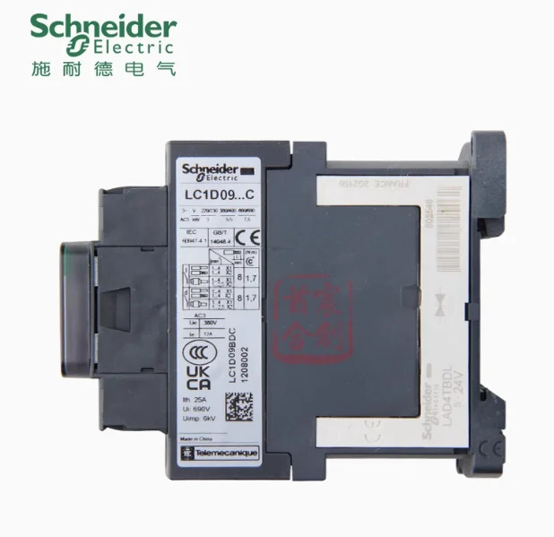 SCHNEIDER DC 접촉기 LC1D09BD 코일 전압 DC24V 전류 9A