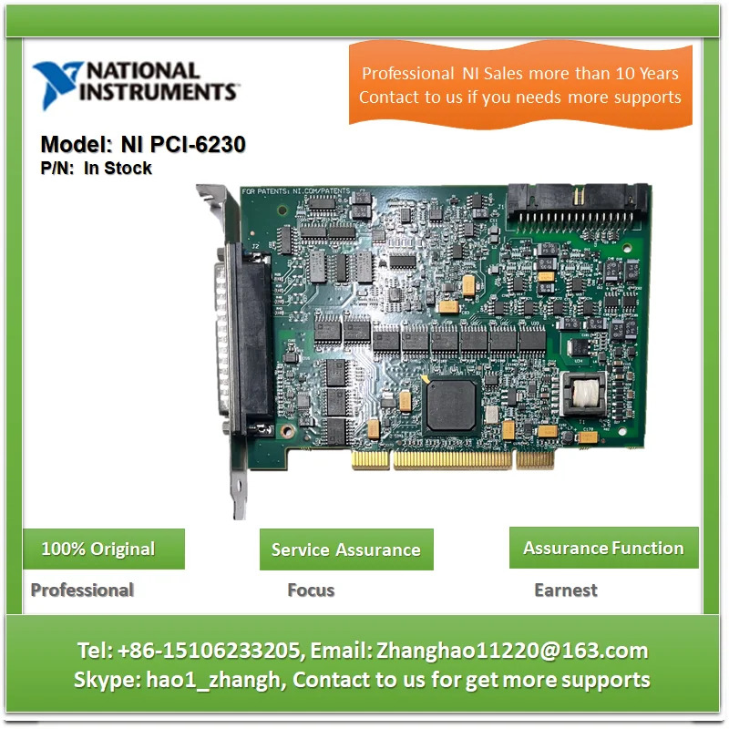 NI PCI-6230 8방향 AI 16비트 250kS/s 4방향 DIO 그룹 절연 5V TTL/CMOS PCI I/O 장치