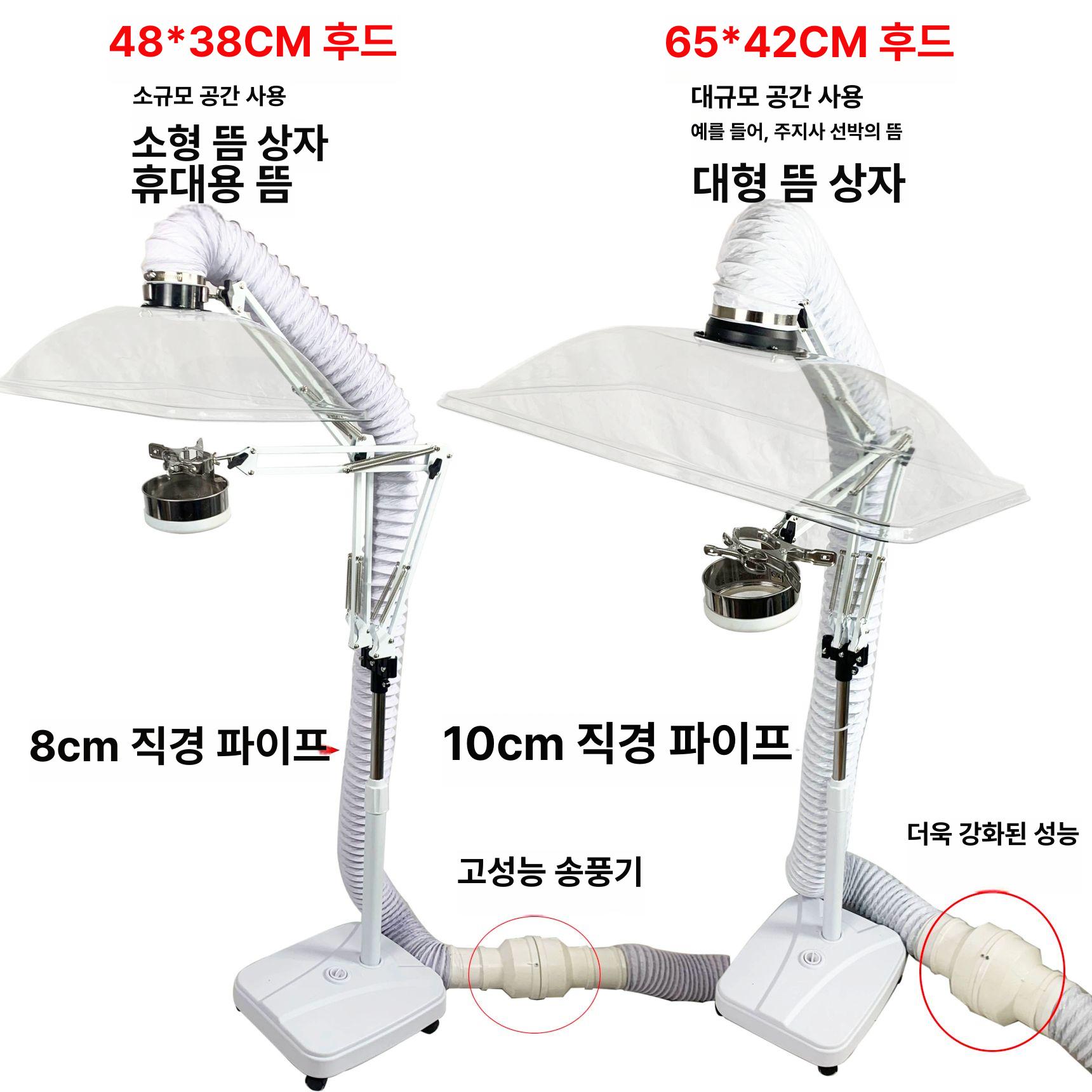 가정용 환풍기 이동식 환기팬 후드 배기팬 무타공 베란다 송풍기 연기흡입기 플러그형 - 상세 이미지 4
