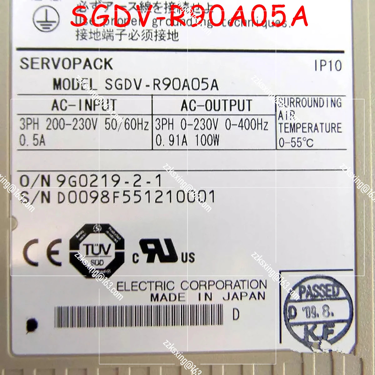 SGDV-R90A05A 오리지널 서보 드라이버 신