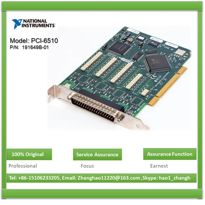 NI PCI-6510 191649 B-01 저가형 산업디지털 I/O 모듈