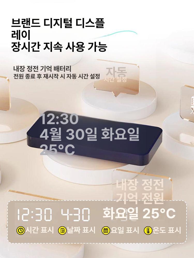 무선 양면벽시계 무소음 모서리 디자인 건전지 심플한 집들이선물 코너시계 모던한 - 상세 이미지 3