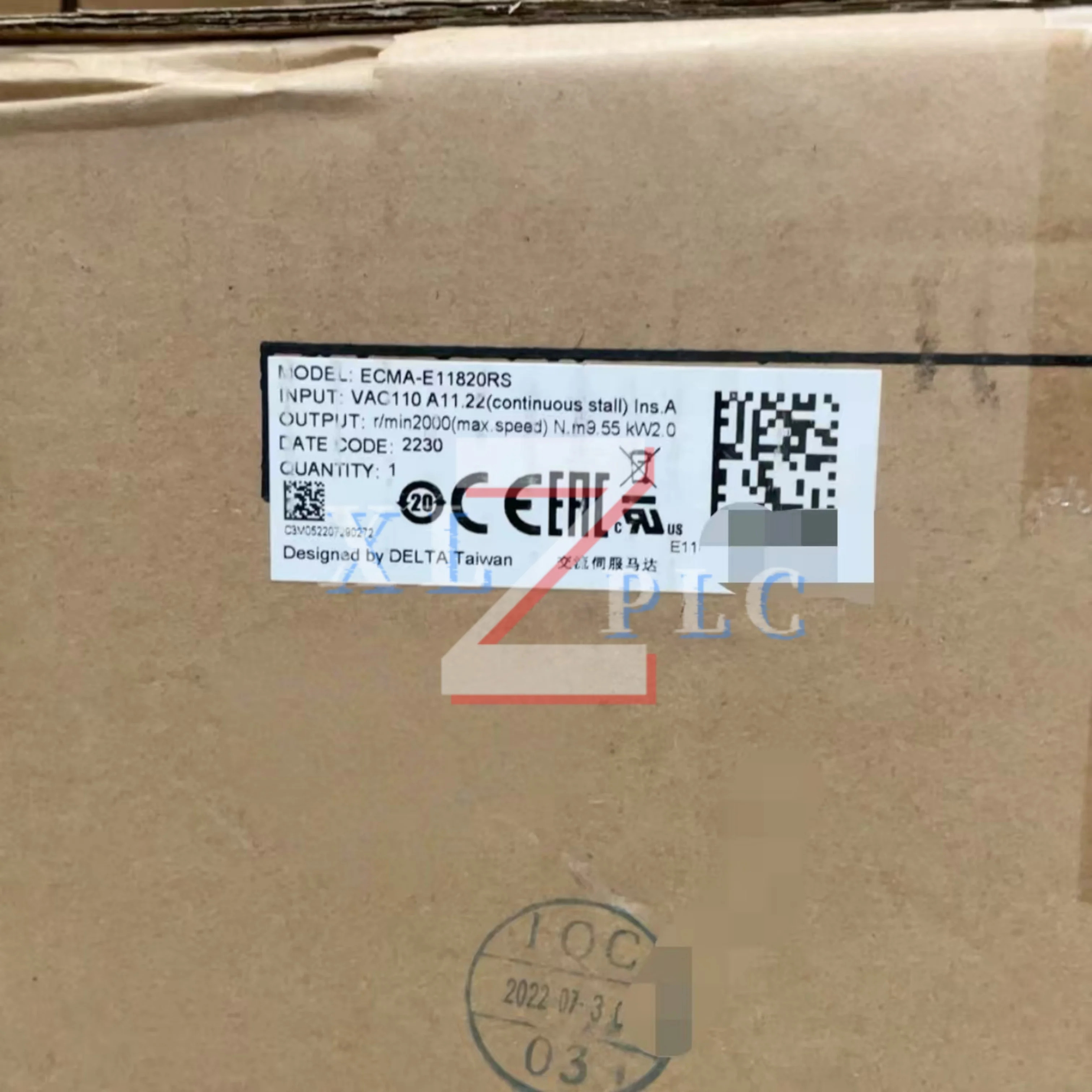 서보모터 ECMA-E11820RS 원본