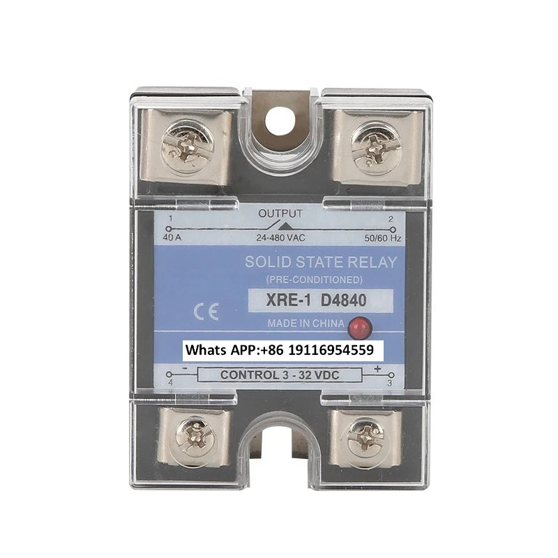 SSR-40DA 단상 솔리드 스테이트 릴레이 DC 제어 AC MGR-1D4840