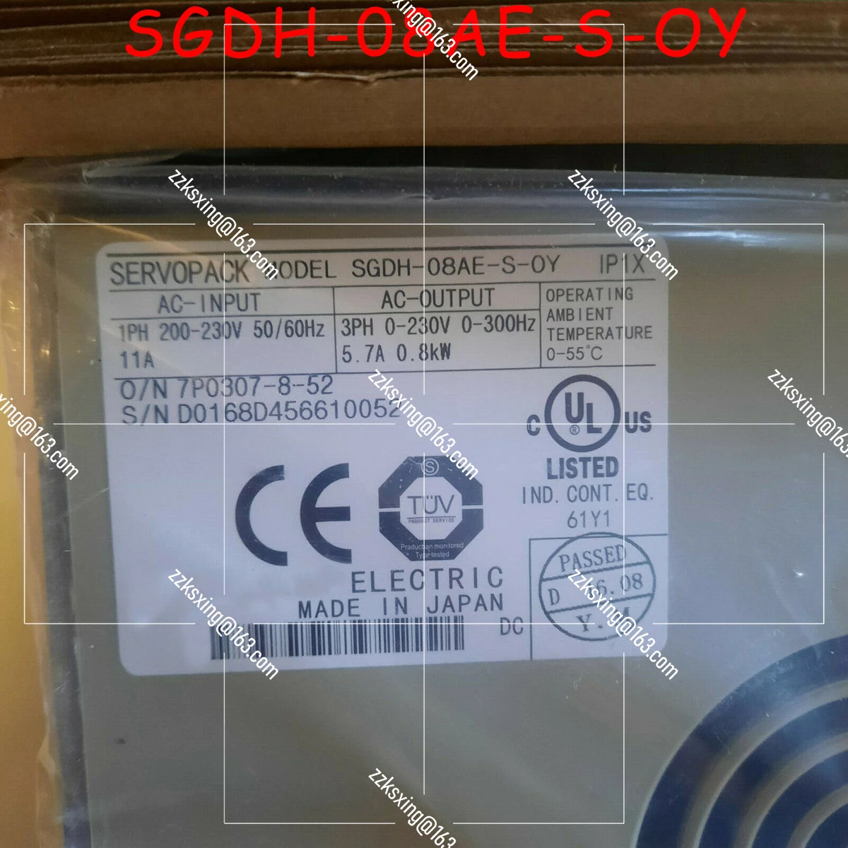SGDH-08AE-S-OY 오리지널 서보 드라이버 신