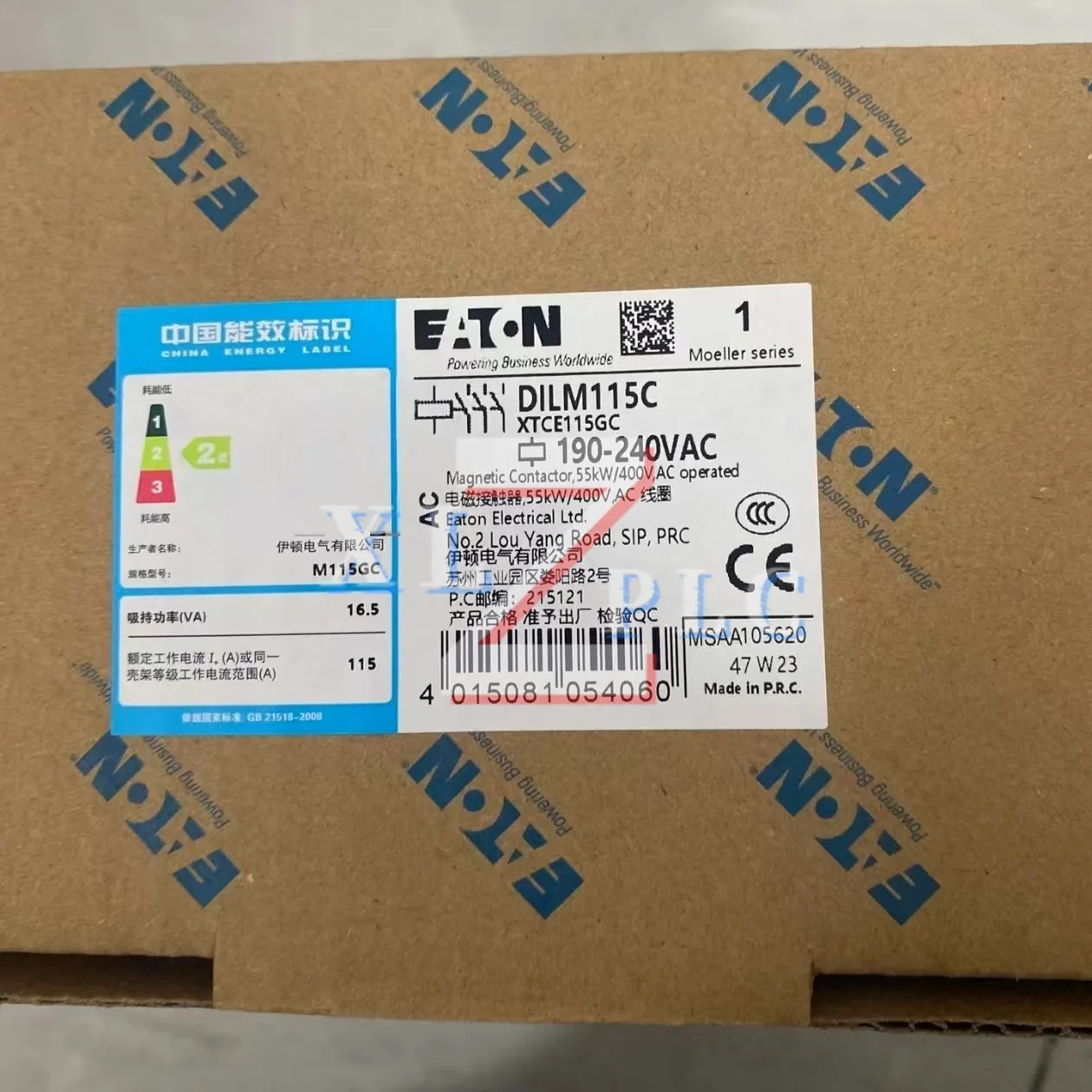 원본 DILM115CRAC240 접촉기