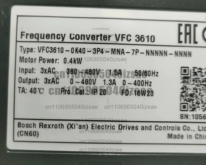 주파수 변환기 VFC3610-0K40-3P4-MNA-7P 리퍼 완료