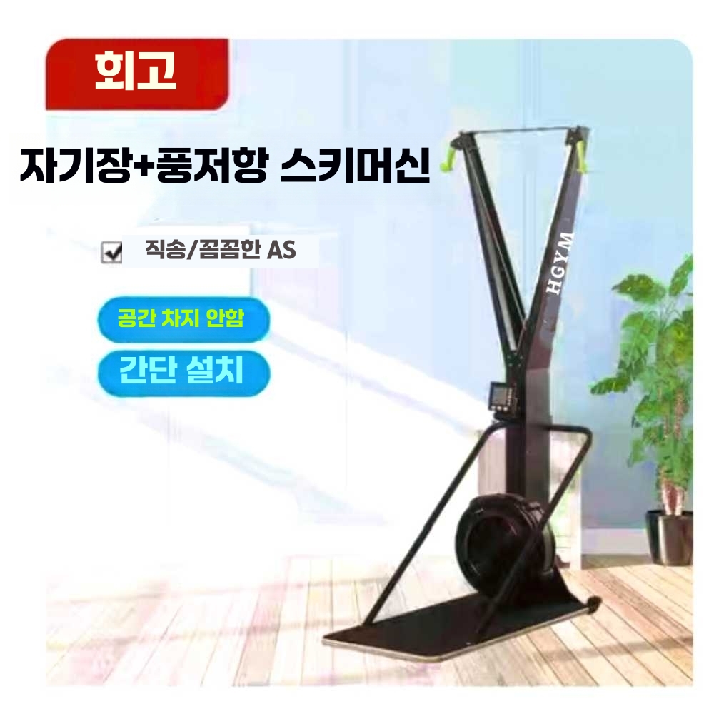 스키에르그 머신 하체 단련 유산소 크로스핏 헬스장 로잉머신 화이트 - 상세 이미지 2