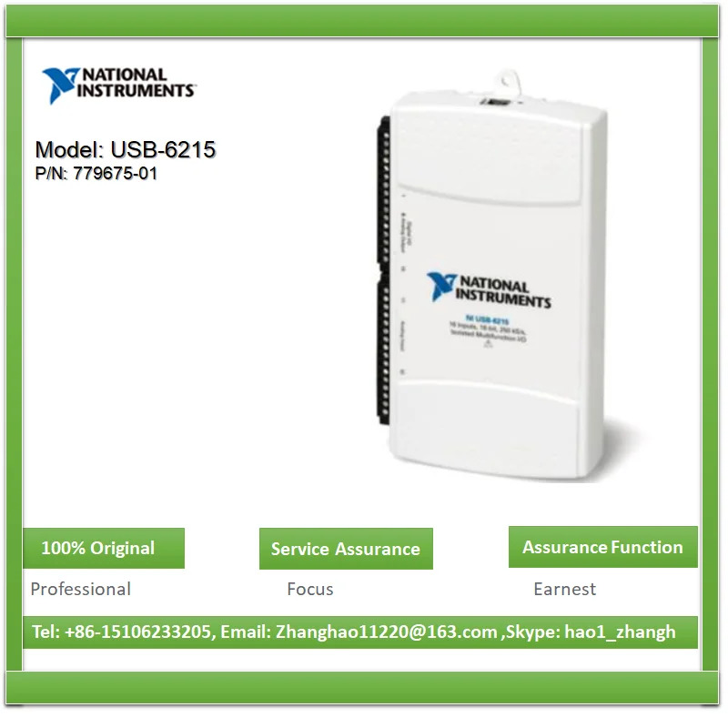 NI USB-6215 779677 -01 절연 기능을 갖춘 DAQ 장치. 아날로그 I/O 디지털 입력 출력 32비트 카운터