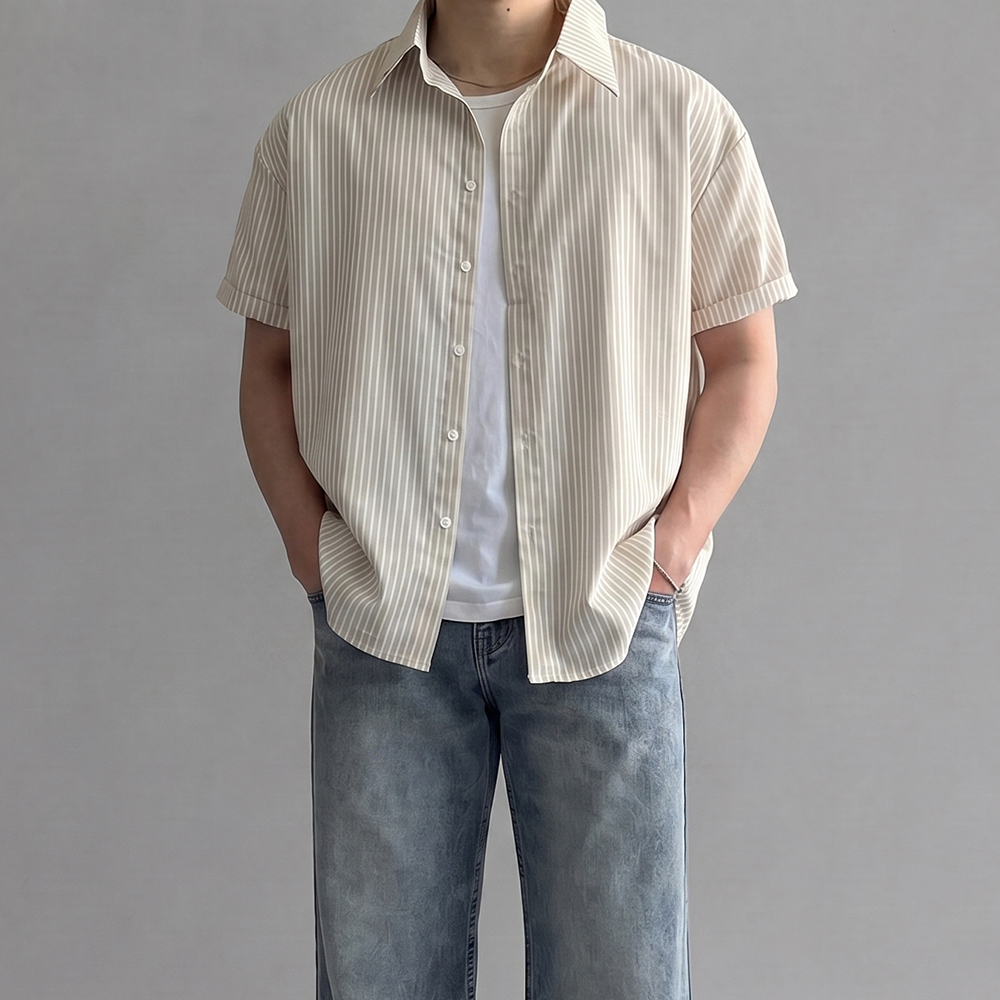린넨오버핏반팔셔츠 이미지 7