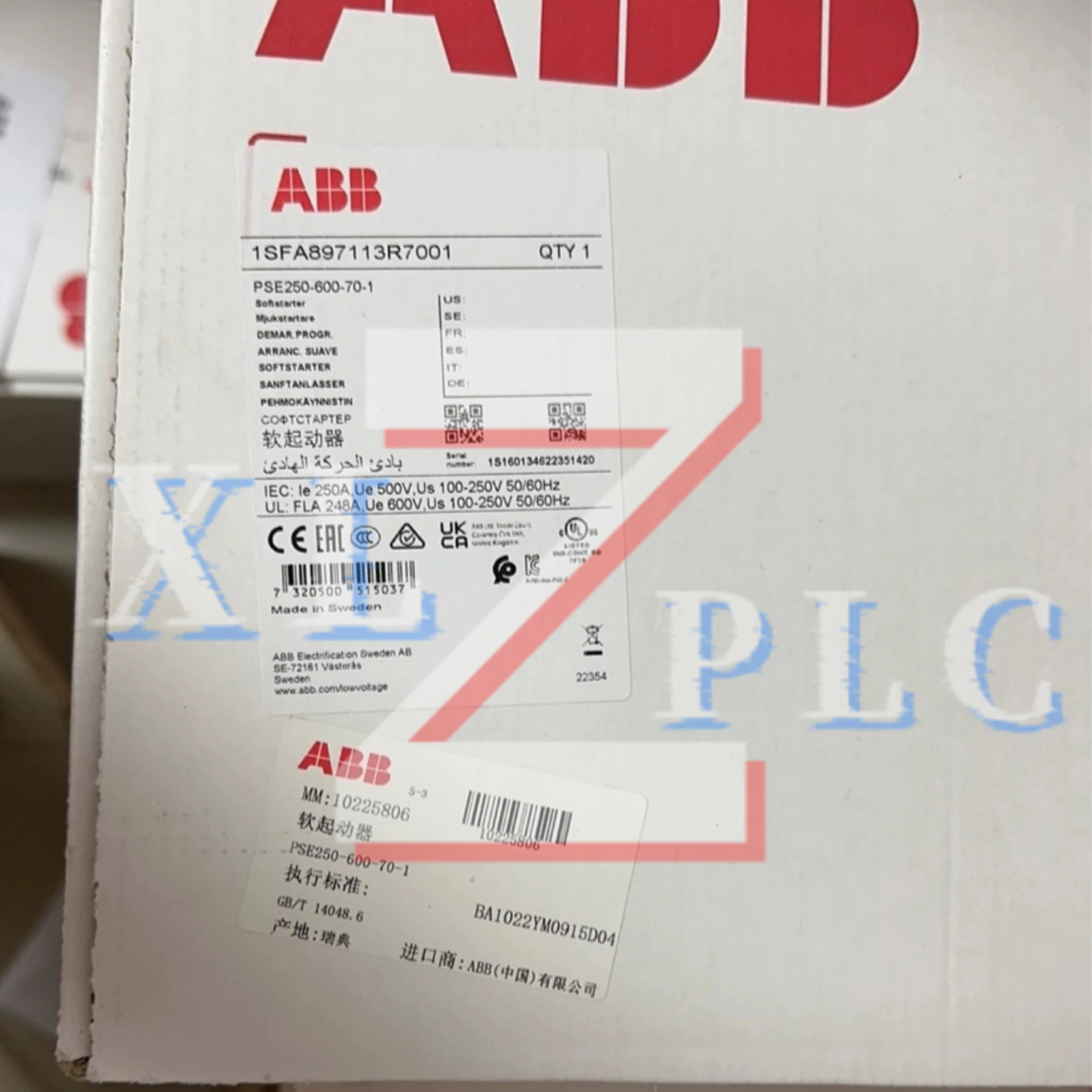 소프트 스타터 신규 입고 PSE210-600-70-1 110kw  PSE250-600-70-1 132kw PSE300-600-70-1 160kw PSE370-600-70-1 20