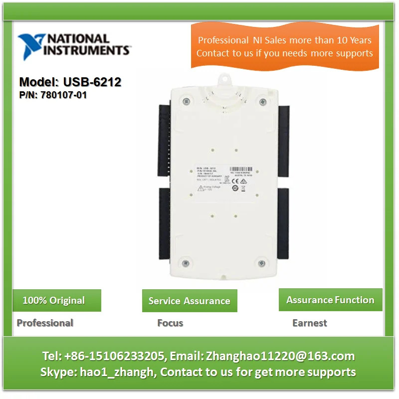 NI USB-6212 780169 -01은 아날로그 입력 디지털 출력 2개32비트 카운터 USB-6212를 제공