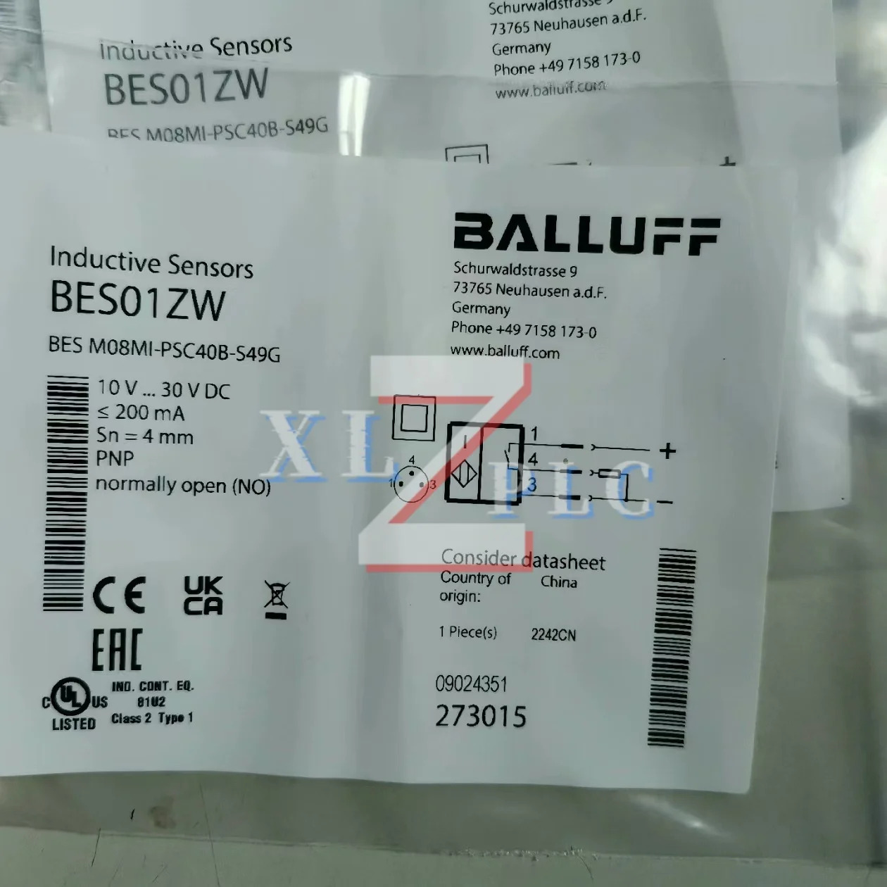 유도 센서 원본 BES M08MI-PSC40B-S49G