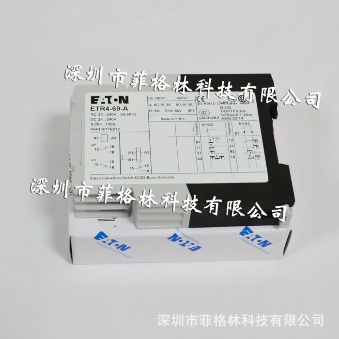 실물 ETR4-69-A Eaton ETN 타임 릴레이