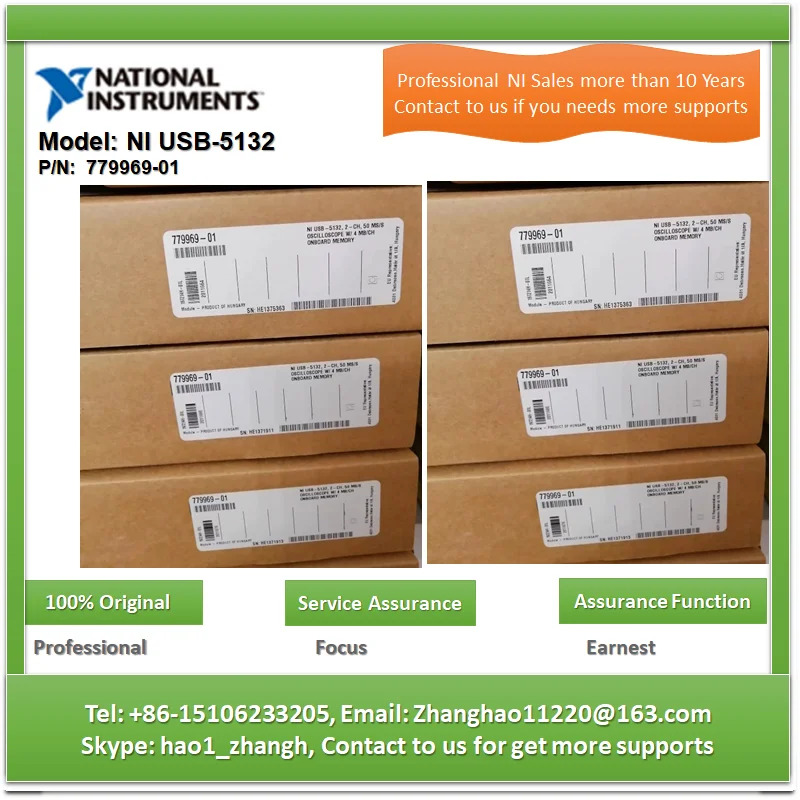 NI USB-5132 779969 -01 전원을 리퍼하는 USB 오실로스코프
