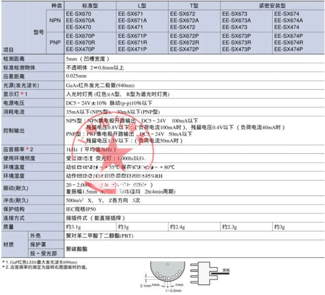 광전스위치 센서 EE-SX671 EE-SX670 SX672 SX673 674 675P/A/R-WR