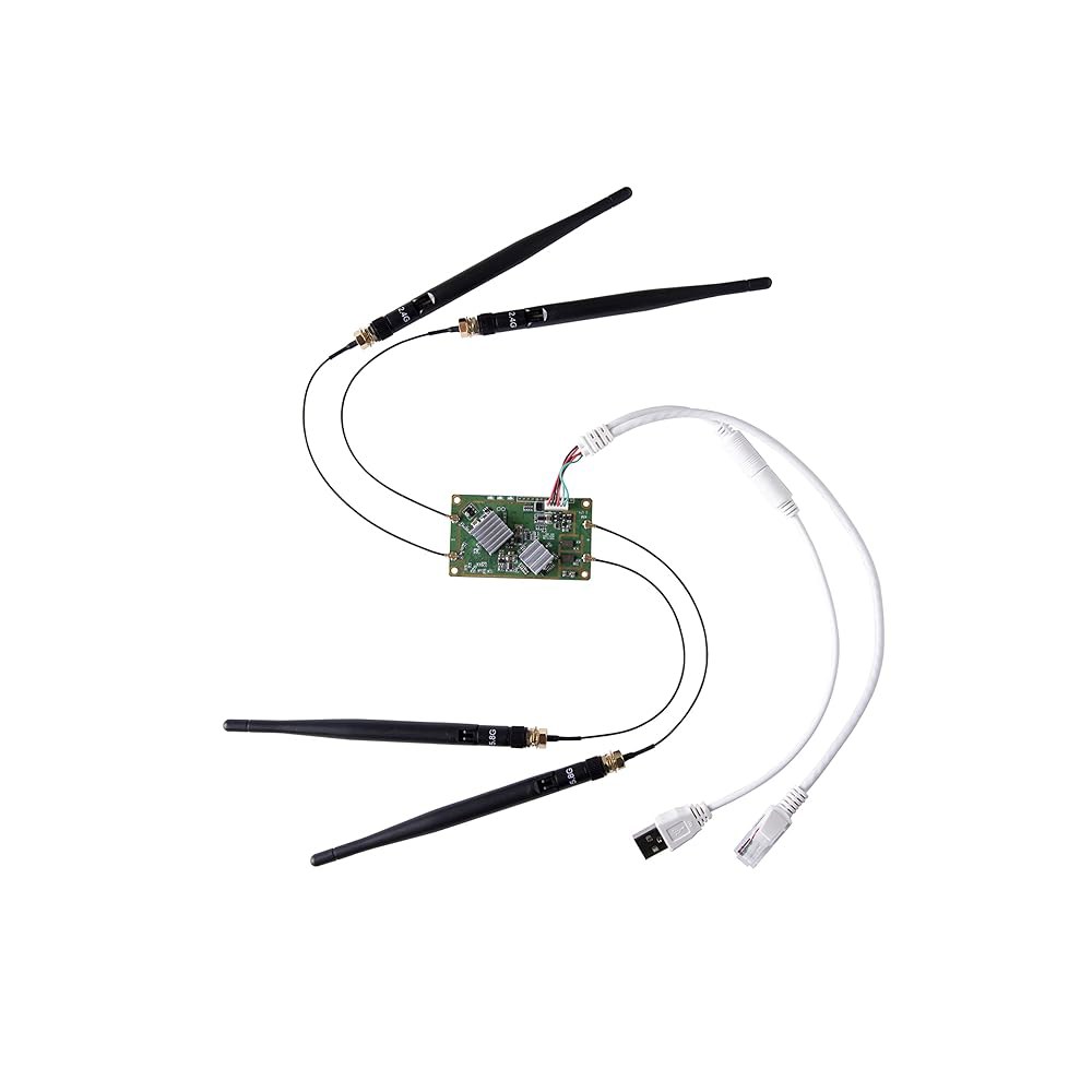 Vonets VM5G 미니 모듈 Wi-Fi 브릿지/WLAN 리피터/미니 2.4GHz/5GHz 외부 및 적합 신호 익스텐더 개발에 보조 산업용 산업 4개, 안테나 라우터 부스터 통합 - 상품 이미지