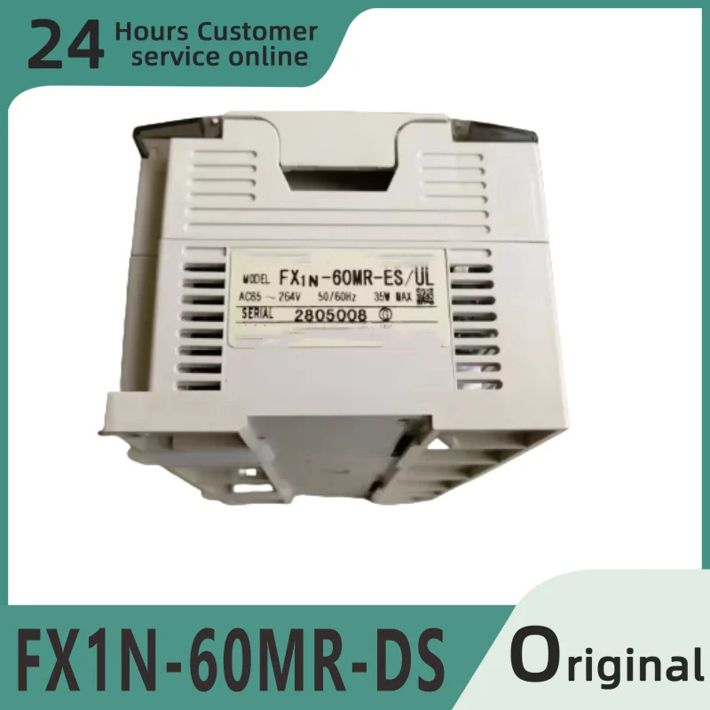 오리지널 FX1N-60MR-DS 시리즈 프로그래밍 컨트롤러 PLC DC 전원 입력모듈