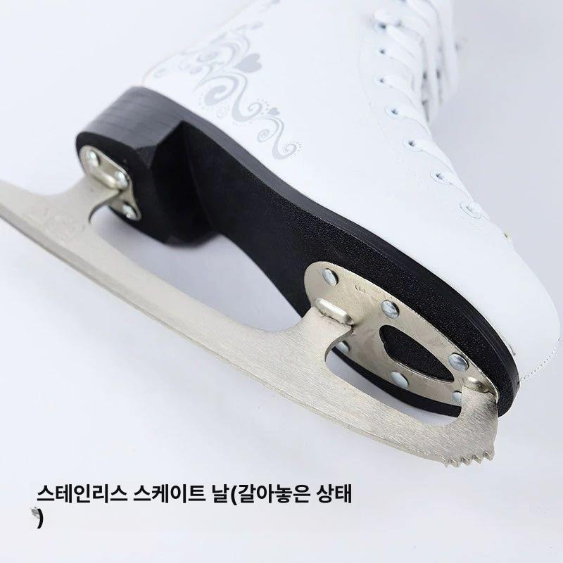 입문용 피겨스케이트화 연습 백색 초보자 슈즈 피겨화 아이스스케이트 빙상 여자 - 상세 이미지 2