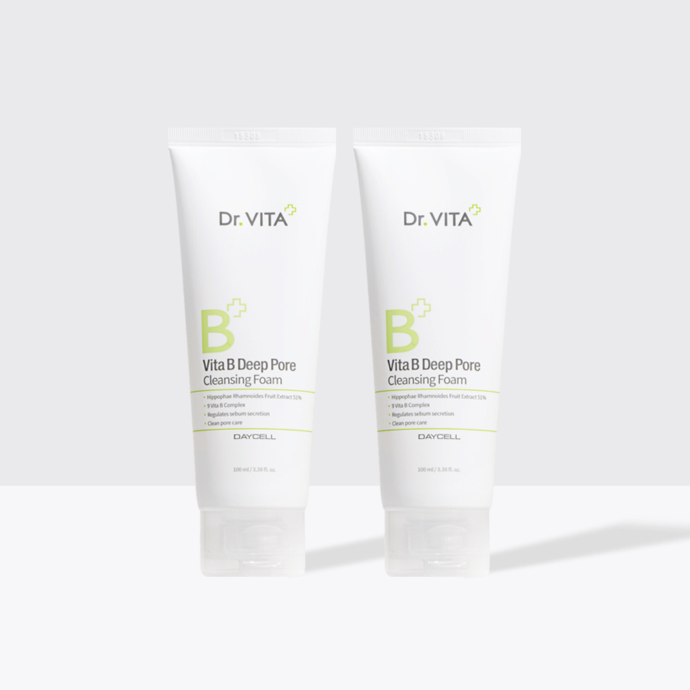 닥터비타 비타 B 딥 포어 클렌징 폼 100ml, 2개 - 상품 이미지