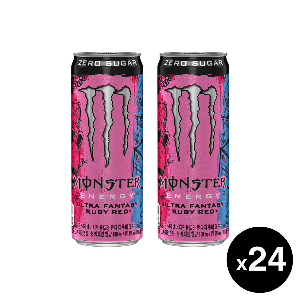 몬스터 에너지 루비레드, 355ml, 24개 - 상품 이미지