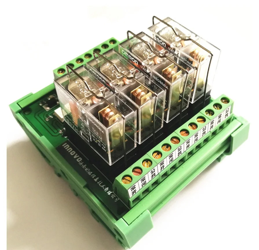 4 채널 릴레이 드라이버 모듈 PLC MCU 절연 증폭기 보드 코일 전압 12V 24V 트리거 신호 3.3V 5V