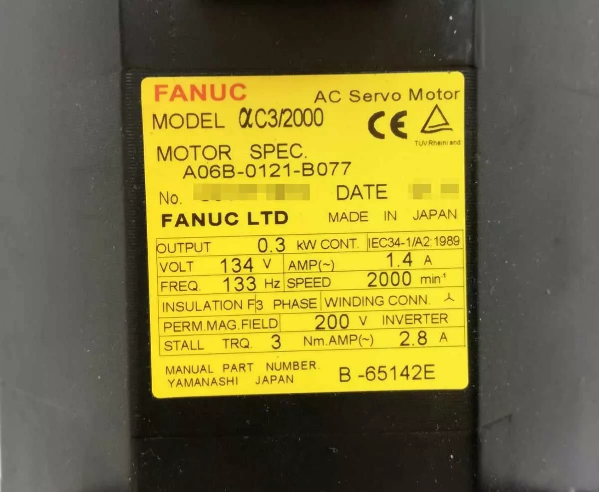 A06B-0121-B077 FANUC AC 서보모터 리퍼 완료 A06B0121B077