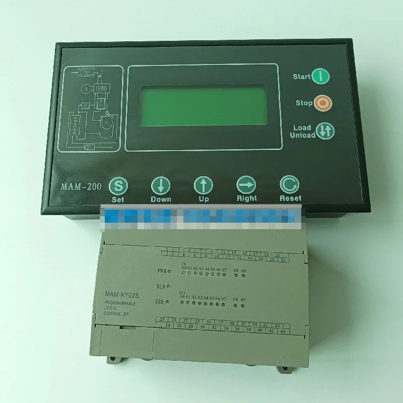 플롯 에어 압축기 컨트롤러 MAM-KY02S/MAM-200/100 지능형 패널 PLC 메컨트롤러