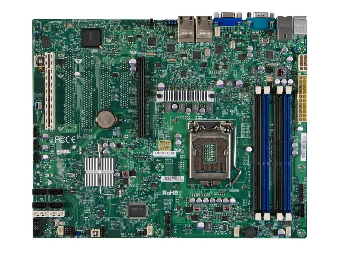 X9SCI-LN4 4 기가비트 LAN 카드 서버 마더보드1155 C204 제온 E3-1200 v2