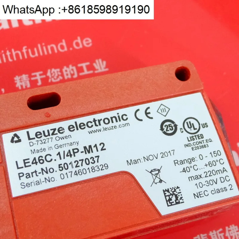 Leuze 50127037 광전센서 LE46C.1/4P-M12