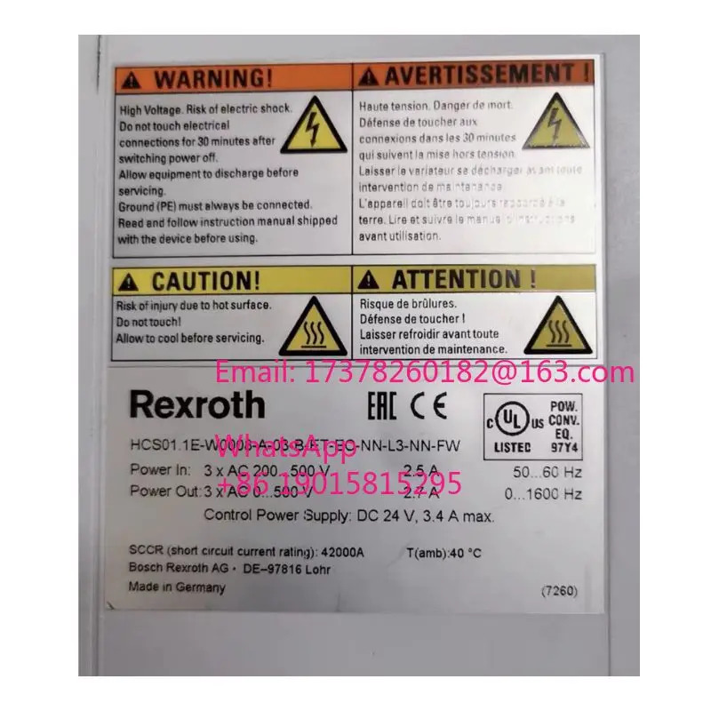 리퍼 HCS01.1E-W0008-A-03-B-ET-EC-NN-L3-NN-FW 서보 드라이브 완료