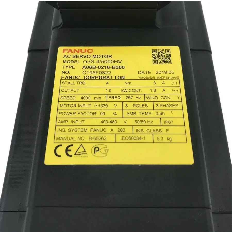 A06B-0216-B300 CNC 기계Fanuc AC 서보모터 리퍼 Ok A06B 0216 B300