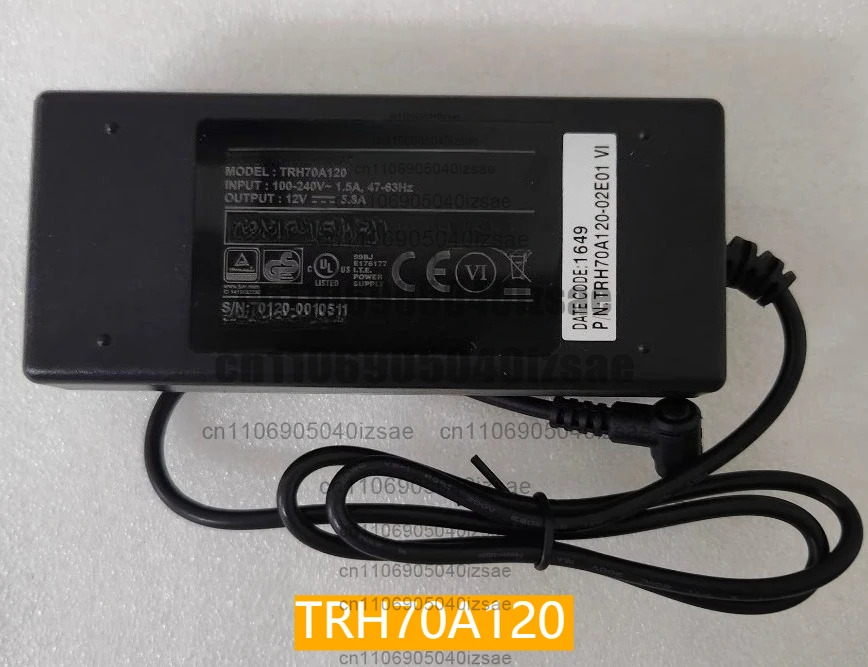 TRH70A120 전원공급장치 12V 5.8A 전원 코드 5525 플매트 카펫 러그 기능적으로 손상되지 않음 리퍼 완료